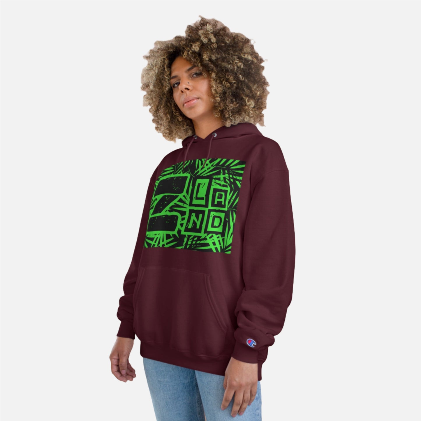 ZLAND Green Fire Hoodie